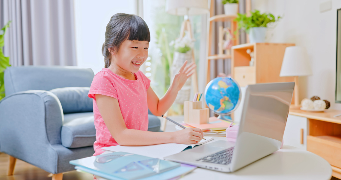 Female Child Learn Math Online